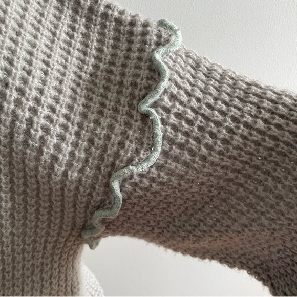 New In Colorful Trim Pullover Crew Neck Sweater- Size Large- NWT - Picture 6 of 12